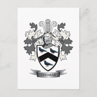 Thomas Family Crest Postcard