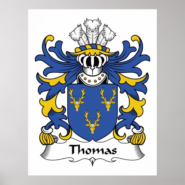 Thomas Family Crest Poster (Front)