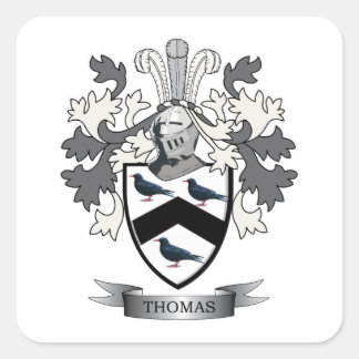 Thomas Family Crest Square Sticker