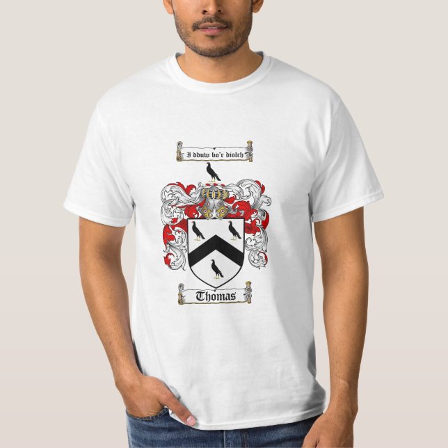 Thomas Family Crest - Thomas Coat of Arms T-Shirt (Front)