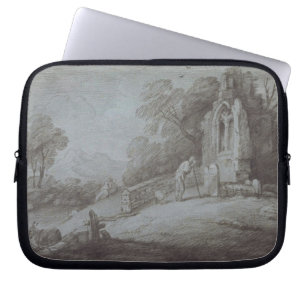 Thomas Gainsborough   Churchyard with Figure Conte Laptop Sleeve