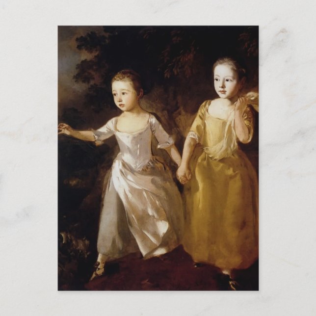 Thomas Gainsborough- Girls chasing a Butterfly Postcard (Front)