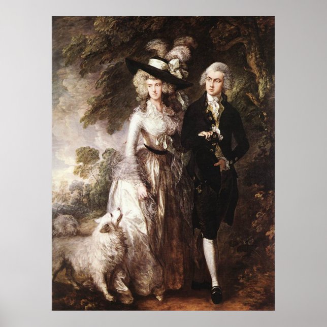 Thomas Gainsborough's Mr and Mrs William Hallett Poster (Front)