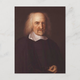 Thomas Hobbes of Malmesbury by John Michael Wright Postcard