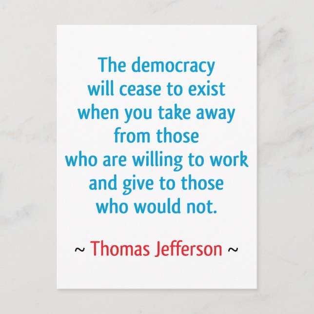 Thomas Jefferson #2 Postcard (Front)