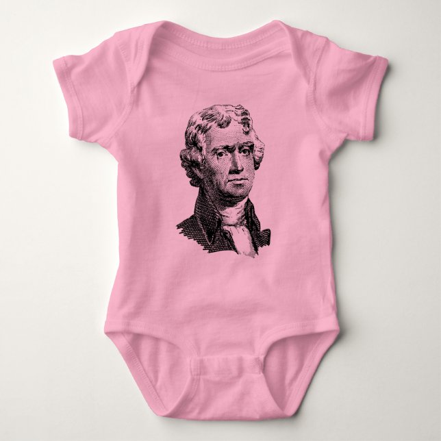 Thomas Jefferson Baby Bodysuit (Front)