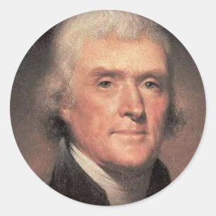 Thomas Jefferson Classic Round Sticker