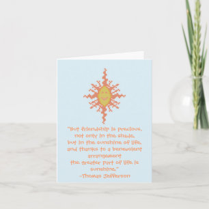 Thomas Jefferson Friendship Quote Card