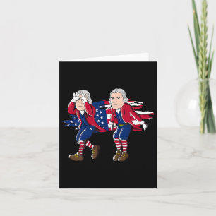 Thomas Jefferson Griddy American Flag 4th Of July  Card
