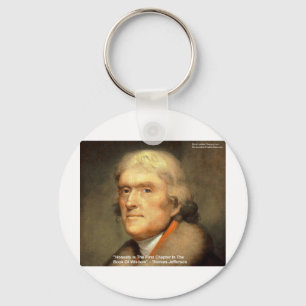 Thomas Jefferson "Honesty" Wisdom Quote Gifts Key Ring