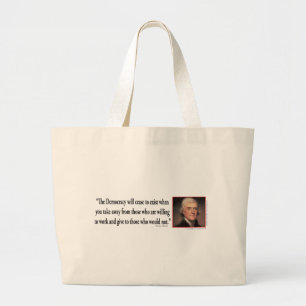 Thomas Jefferson Large Tote Bag