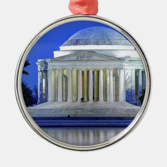 Thomas Jefferson Memorial At Night Metal Ornament (Front)