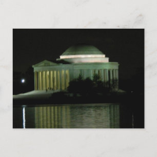 Thomas Jefferson Memorial at Night Postcard