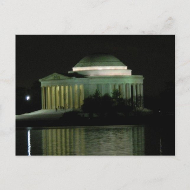 Thomas Jefferson Memorial at Night Postcard (Front)