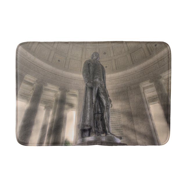 Thomas Jefferson Memorial Bronze Statue Bath Mat (Front)
