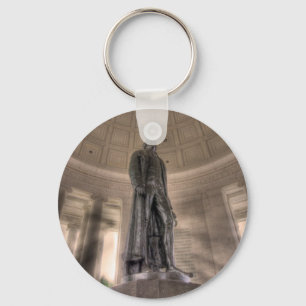 Thomas Jefferson Memorial Bronze Statue Key Ring