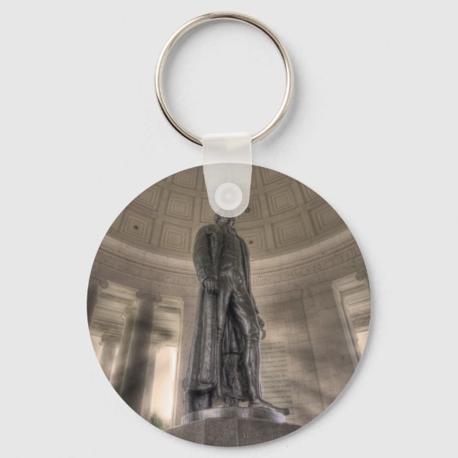 Thomas Jefferson Memorial Bronze Statue Key Ring (Front)