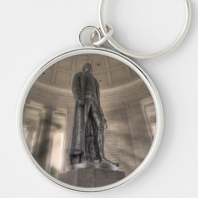 Thomas Jefferson Memorial Bronze Statue Key Ring (Front)