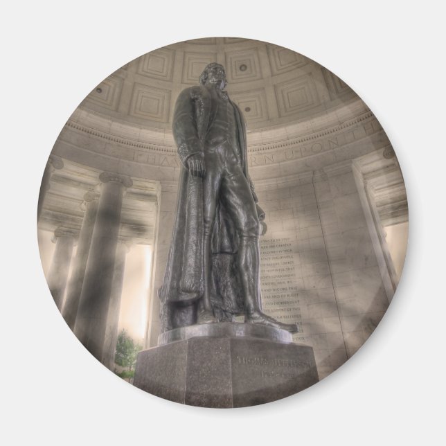 Thomas Jefferson Memorial Bronze Statue Magnet (Front)