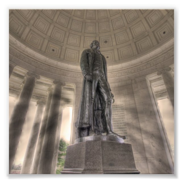 Thomas Jefferson Memorial Bronze Statue Photo Print (Front)