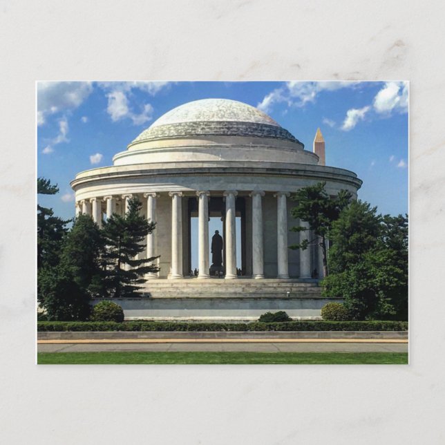Thomas Jefferson Memorial Washington Monument Postcard (Front)