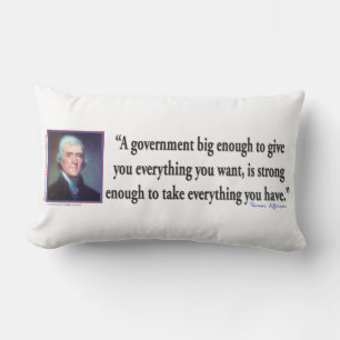 Thomas Jefferson on a Big Governemnt Lumbar Cushion