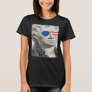 Thomas Jefferson Patriotic American Flag 4th of Ju T-Shirt