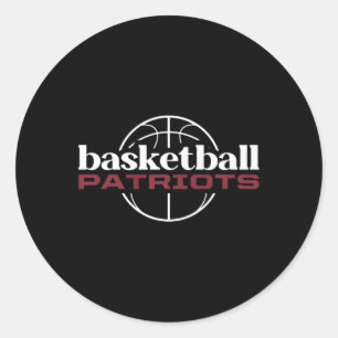 Thomas Jefferson Patriots Basketball Classic Round Sticker
