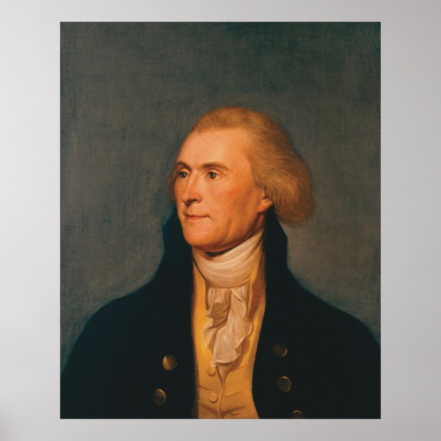 THOMAS JEFFERSON Portrait by Charles Willson Peale Poster (Front)