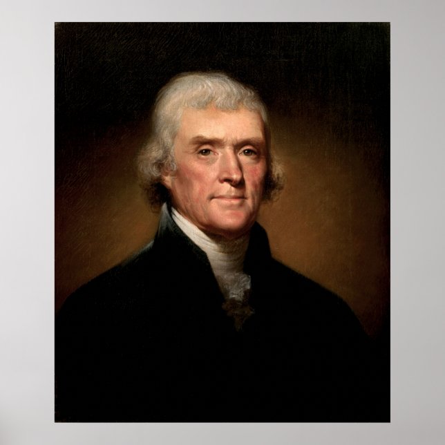 THOMAS JEFFERSON Portrait by Rembrandt Peale Poster (Front)