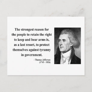 Thomas Jefferson Quote 6b Postcard