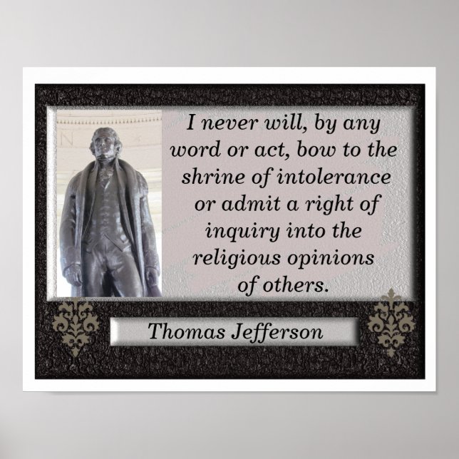 Thomas Jefferson quote -art print (Front)