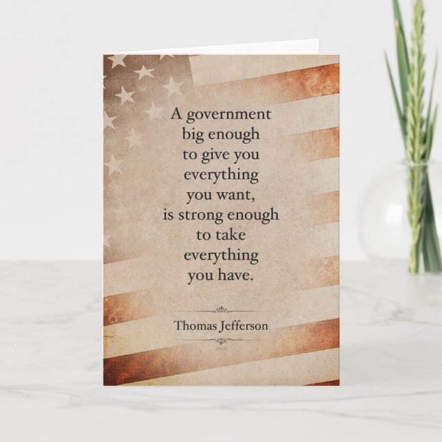 Thomas Jefferson Quote Card (Front)