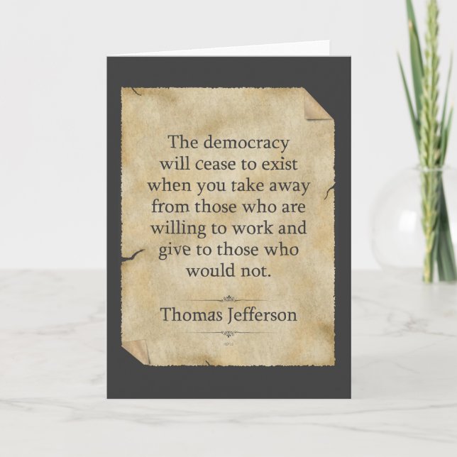 Thomas Jefferson Quote Card (Front)