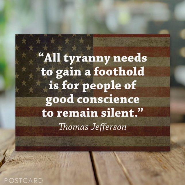 Thomas Jefferson Quote Postcard (Custom Postcard)