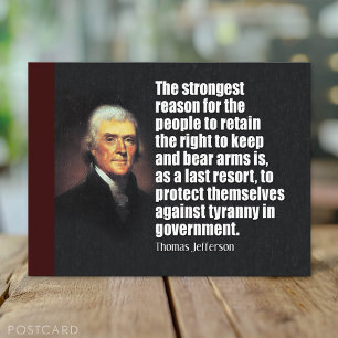 Thomas Jefferson Quote Postcard