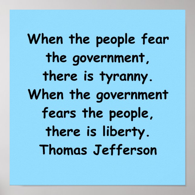 thomas jefferson quote poster (Front)