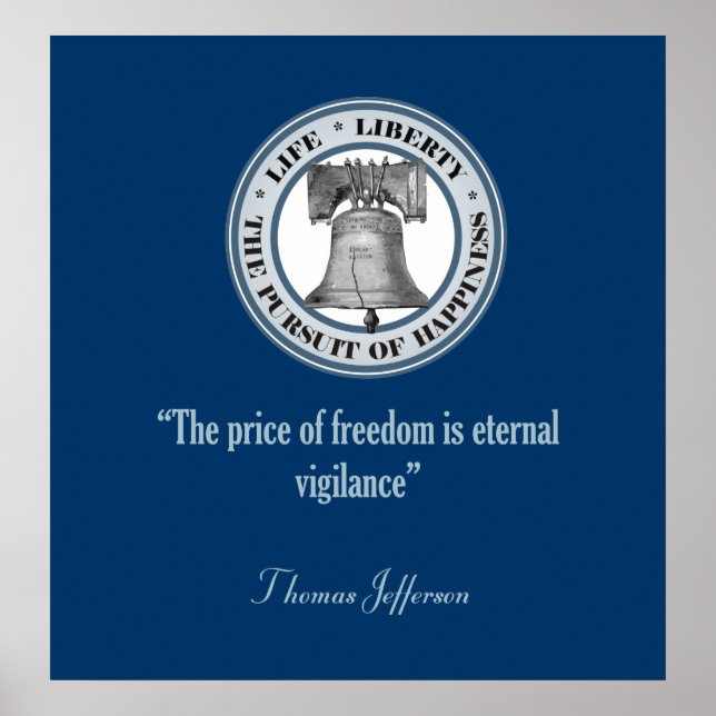 Thomas Jefferson Quote (Vigilance) Poster (Front)