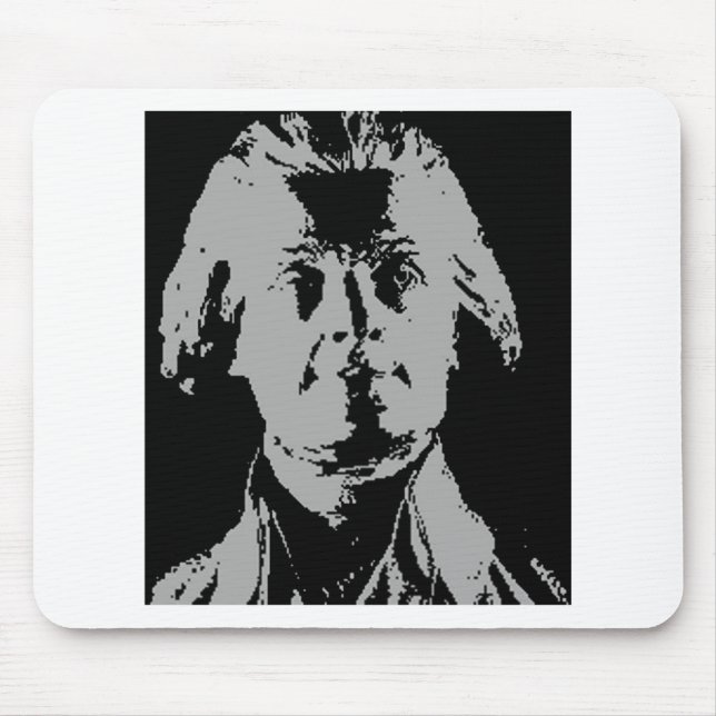 Thomas jefferson silhouette mouse pad (Front)