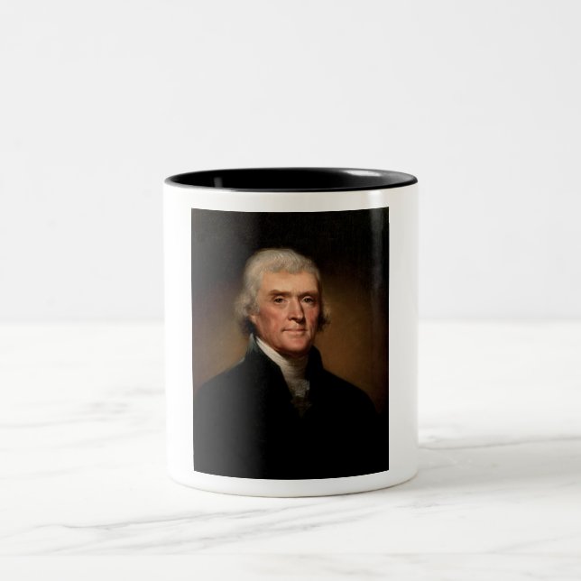 Thomas Jefferson Two-Tone Coffee Mug (Center)