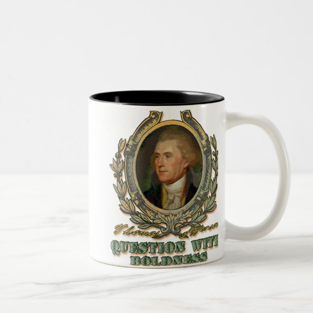 Thomas Jefferson Two-Tone Coffee Mug (Right)