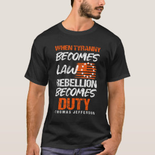 Thomas Jefferson Usa Flag American Fourth Of July T-Shirt