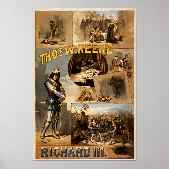Thomas Keene in Richard III Vintage Theatre Poster (Front)