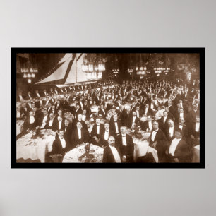Thomas Lipton Banquet Photo 1906 Poster