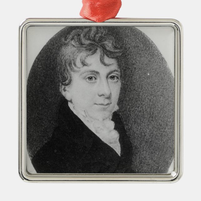 Thomas Love Peacock Metal Ornament (Front)