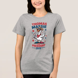 Thomas Massie President 2028 July 4 Goose Liberty Tri-Blend Shirt