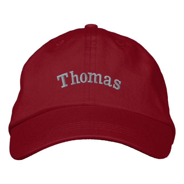 "Thomas" Mens Name Embroidered, Embroidered Hat (Front)