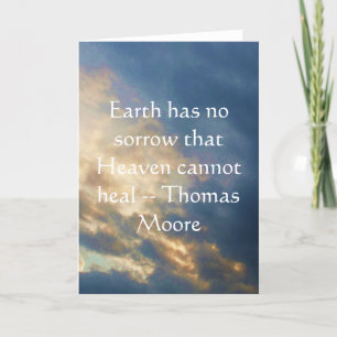 Thomas Moore inspirational  quote with blue sky Card