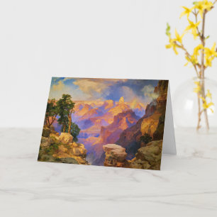 Thomas Moran art, Grand Canyon with Rainbow Card