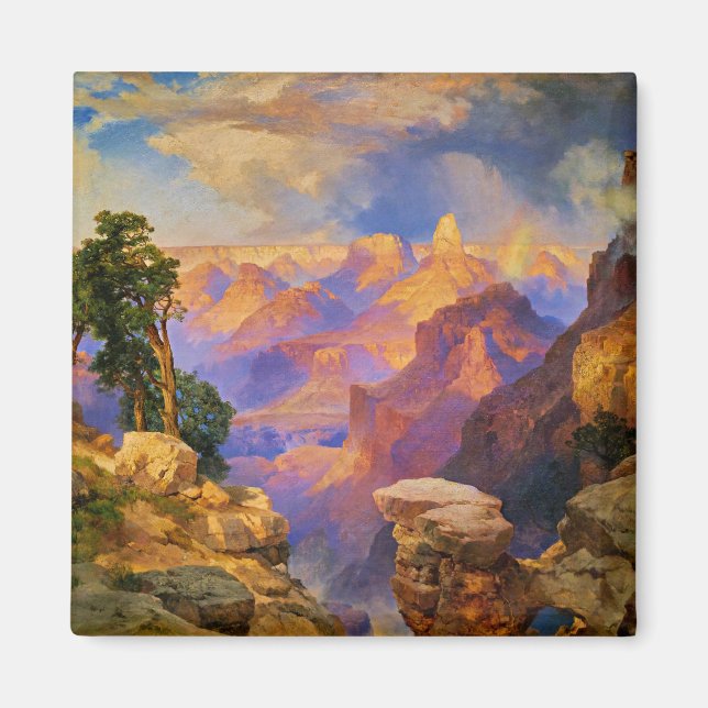 Thomas Moran art, Grand Canyon with Rainbow Magnet (Front)